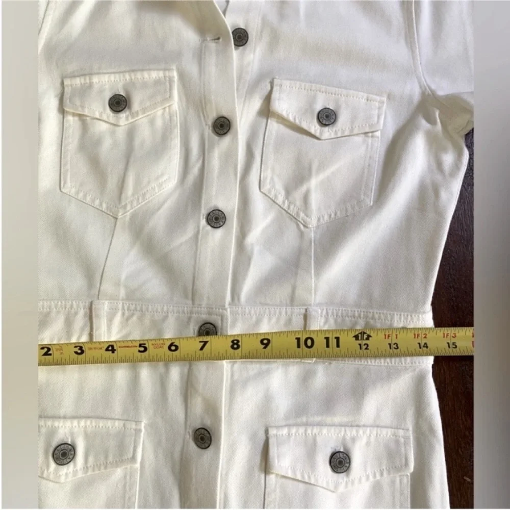 Rails Women’s Dress Danica Denim Jeans Dress Mini Button Down White Size XS - Picture 10 of 11
